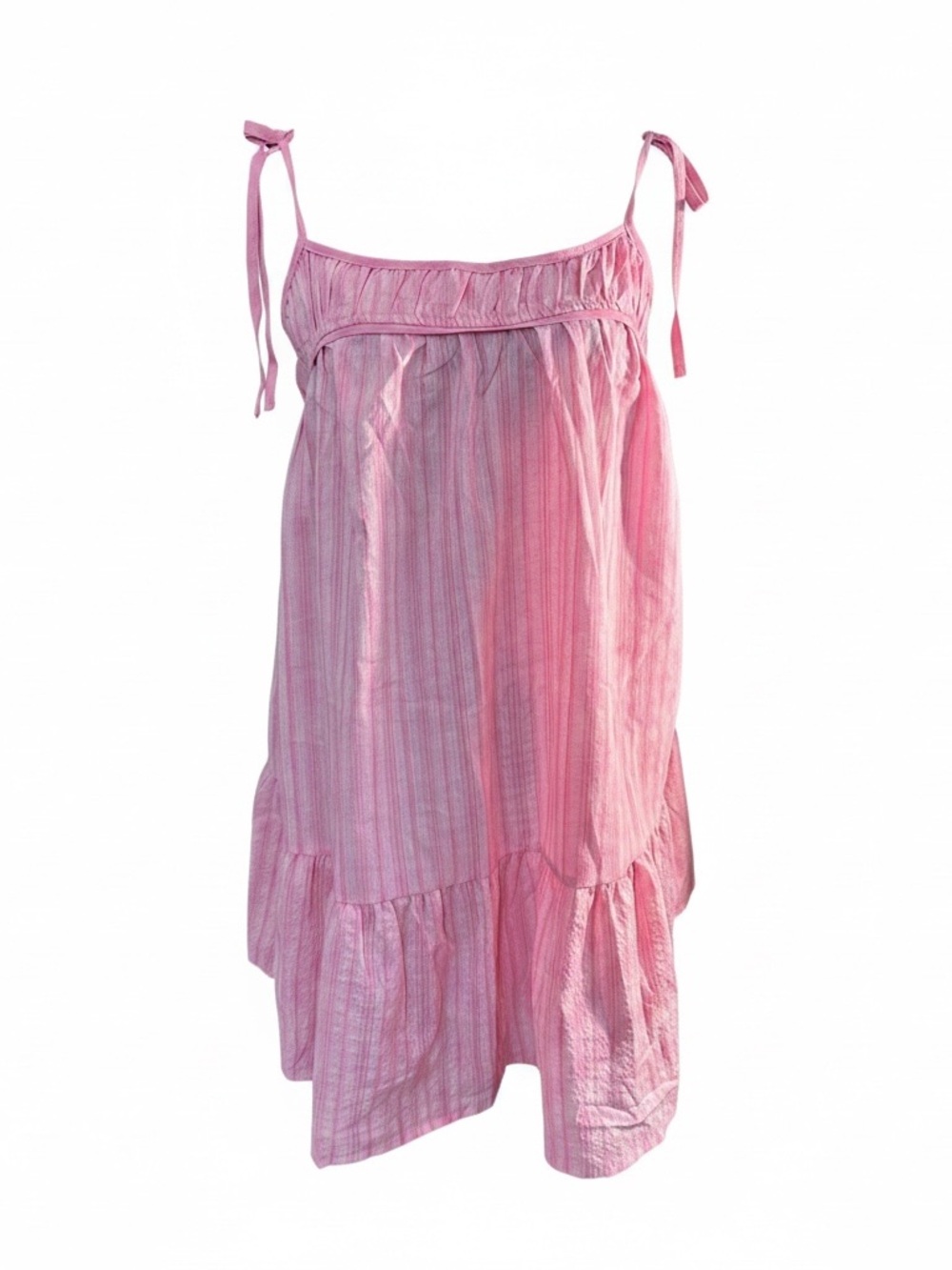 Cider Pink Striped Sleeveless Dress